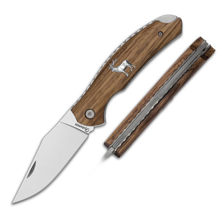 3T. 8,3 cm. Navaja «Albainox» «CIERVO» con mango de madera