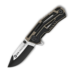 3T. 5 cm. Navaja táctica «K25» con mango G10 coyote efecto fibra de carbono