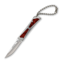 3T. 5,2 cm. navaja llavero «Albainox» con mango acero incrustaciones resina