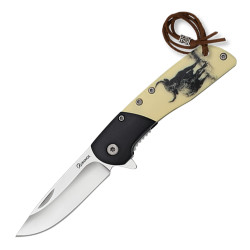 3T. 6,7 cm. Navaja «Albainox» «TORO» con mango madera negra/ABS