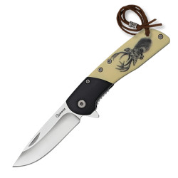 3T. 6,7 cm. Navaja «Albainox» «CIERVO» con mango madera negra/ABS