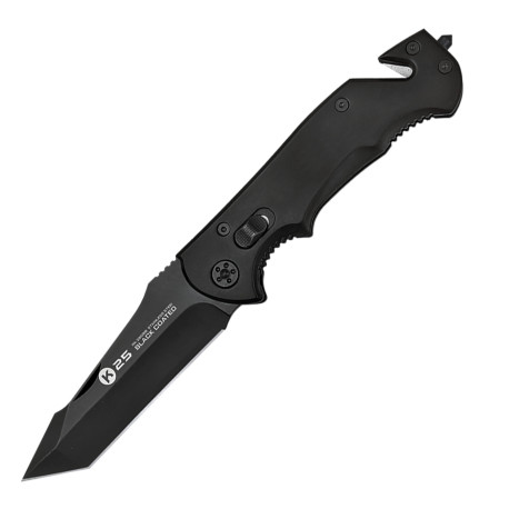 3T. 6,5 cm. Navaja táctica «K25» con mango aluminio negro