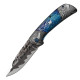 3T. 8,3 cm. Navaja «Albainox» con mango acero diseño 3D Damasco