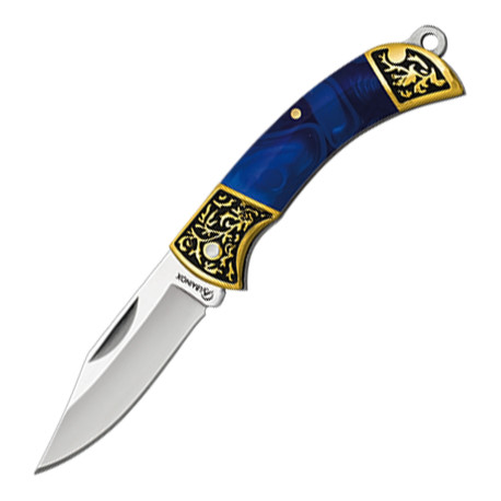 3T. 5 cm. Navaja «Albainox» virola con mango acrílico azul