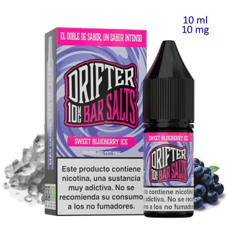 4T. 10ml 10 mg. Sweet Blueberry Ice Sales de nicotina «Drifter Bar Salts»