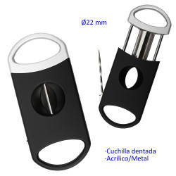3T. Cortapuros acrílico negro 22mm cuchillas dentadas