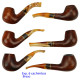 3T. Colección 6 Cachimbas madera de brezo «Jean Claude»