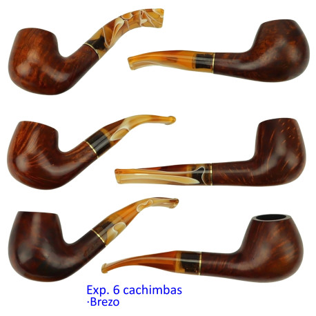 3T. Colección 6 Cachimbas madera de brezo «Jean Claude»