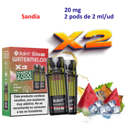 4T. Watermelon 20 mg. «BALMY ÉLITE PRO» 2 Pod recarga