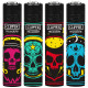 4T. Clipper «BLACK MAGIC SKULLS» Exp. 48 encendedores