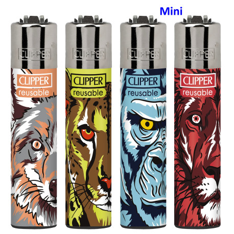 4T. Mini «Clipper» «ANIMALS REALISM» Exp. 48 encendedores