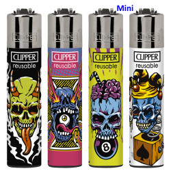4T. Mini «Clipper» «SKULLS CORPZ 2» Exp. 48 encendedores
