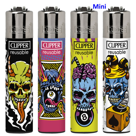 4T. Mini «Clipper» «SKULLS CORPZ 2» Exp. 48 encendedores