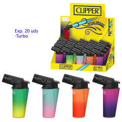 4T. Clipper «MINI TORCH METALLIC GRADIENT» Exp. 20 encendedores