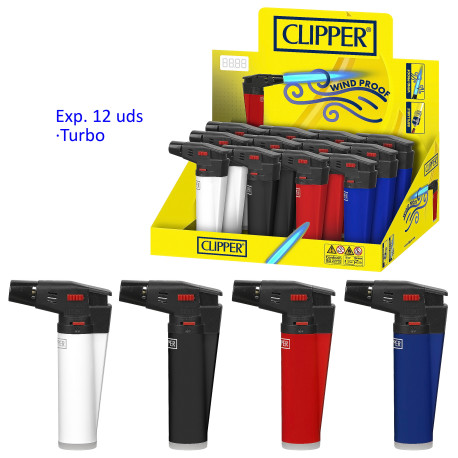 4T. Clipper «MEDIUM TORCH SOLID» Exp. 12 encendedores