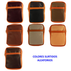 3T. Tabaquera piel 12 x 8 x 2 cm. colores surtidos aleatorios