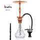 3T. 69 cm shisha ALADIN ALUX Admiral de aluminio rosa con base de cristal transparente