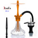 3T. 38 cm shisha ALADIN ALUX 380 de aluminio dorado con base de cristal transparente