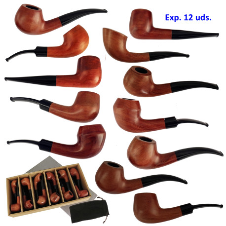 1T. Colección 12 cachimbas de madera