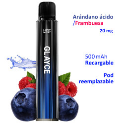 9T. Blueberry Sour Raspberry 20 mg. «Lost Mary GLAYCE» Kit recargable