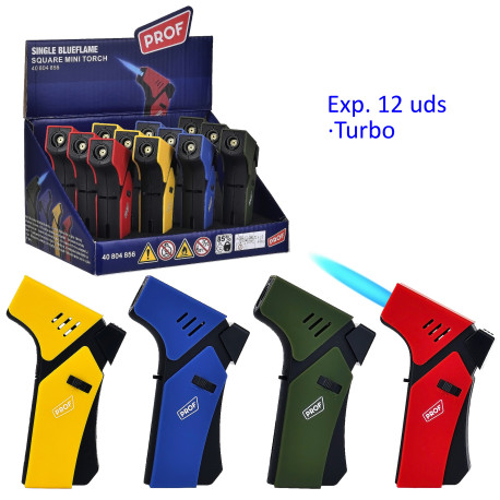 3T. Expositor con 12 encendedores turbo mini torch square «Prof»