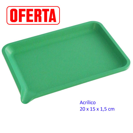 4T. Bandeja para liar verde 20 x 15 cm.