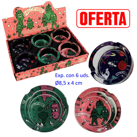 5T. Expositor con 6 ceniceros cristal