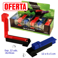 1T. Expositor con 12 máquina para llenar tubos acrílicas colores surtidos