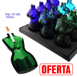 5T. Display with 12 «Venus» glass ashtrays