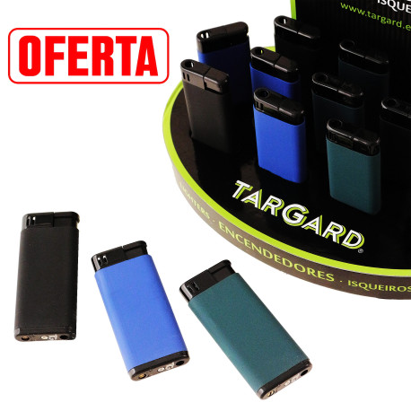 4T. Display with 12 piezo anti-slipping lighters in assorted colours