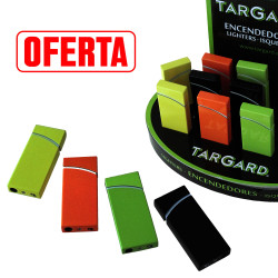 4T. Display with 12 piezo lighters in assorted colours