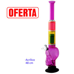 4T. 48 cm. Pink/purple acrilic bong «Skull»