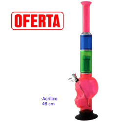 4T. 48 cm. Red acrilic bong «Skull»