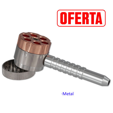 T1. Pipa metálica «Cargador Revólver» con grinder