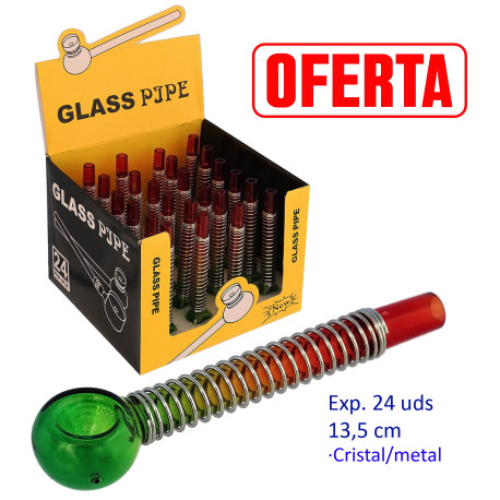 1T. Expositor 24 Pipas cristal 13,5 cm