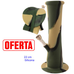 4T. 22 cm. Folding bong «Camouflage» in medical silicone