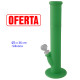 4T. Ø5 x 36 cm. Green bong of medical silicone and glass