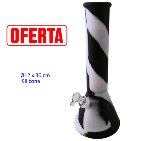 4T. Ø12 x 30 cm. Bong silicona multicolor