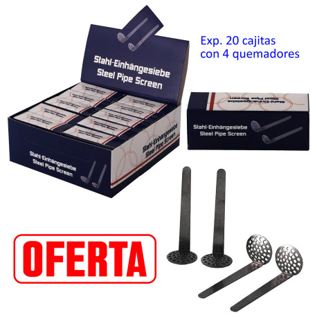 4T. Display of 20 boxes with 4 pieces steel pipe screen