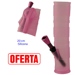 4T. 20 cm. Folding bong of purple sanitary silicone