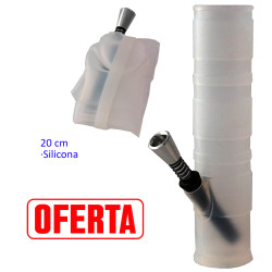 4T. 20 cm. Folding bong of whitee sanitary silicone