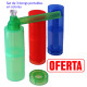 4T. Set de 3 bongs portables en colores surtidos (azul, verde y rojo). Comprando 4 sets se regala el expositor.