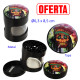 4T. Ø 6,3 cm. Grinder metal «rasta skull» 3 partes c/ventana