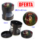 1T. Ø 6,3 cm. Grinder metal «rasta skull» 3 partes c/ventana