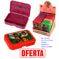 4T. Expositor  con 12 cajas acrílicas 11 x 7.5 cm. colores surtidos