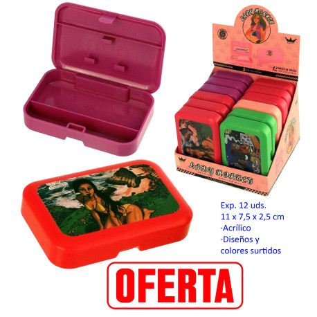 4T. Expositor  con 12 cajas acrílicas 11 x 7.5 cm. colores surtidos