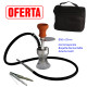 5T. 29 cm Shisha plata de aluminio con base de cristal