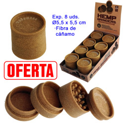 1T. Expositor con 8 grinders 4 partes de fibra de cáñamo Kañamero®