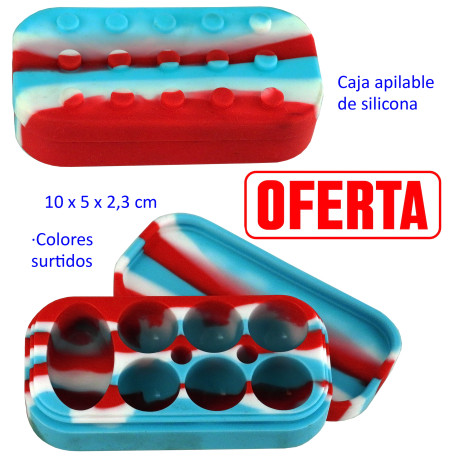 1T. Caja silicona colores surtidos