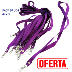 5T. Bolsa con 20 Lanyard púrpura